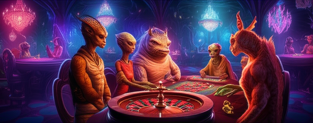 Intergalaktiske vesener spiller roulette i trollkasinoet